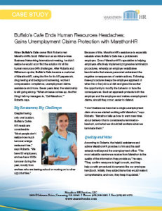 Buffalo’s Cafe Ends Human Resources Headaches; Gains Unemployment Claims Protection with MarathonHR