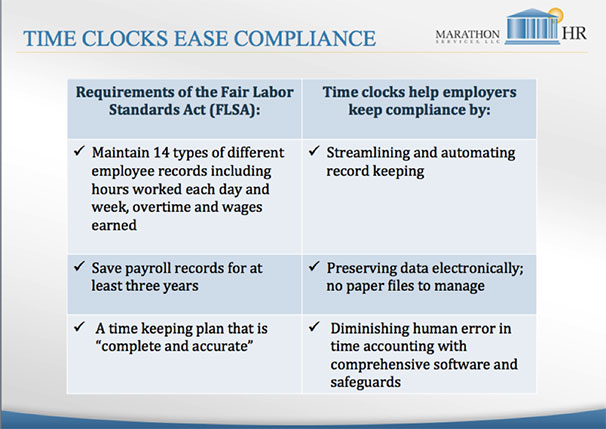 Time Clocks Ease Compliance