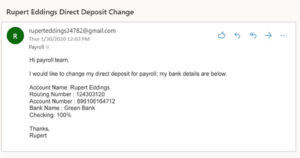 Direct Deposit Change Request