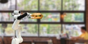 A Robot Serving a Sandwich